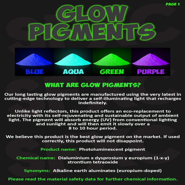 Glow in the Dark Powder Trial Pack - 4 Colour Set – SFXC