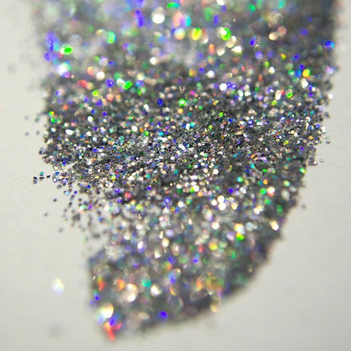 Silver glitter art